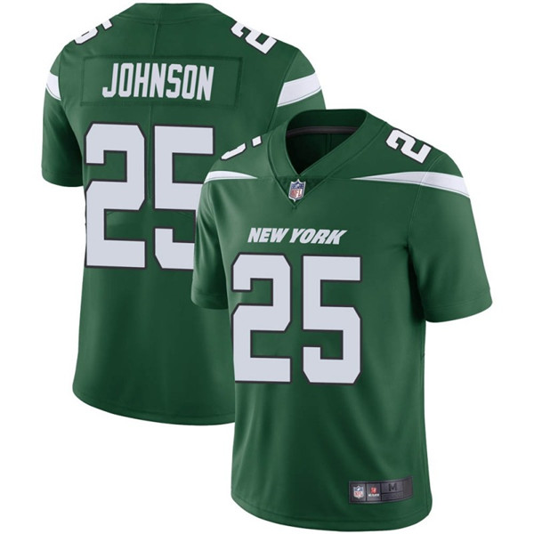 Men's New York Jets #25 Ty Johnson Green Vapor Untouchable Limited Stitched NFL Jersey